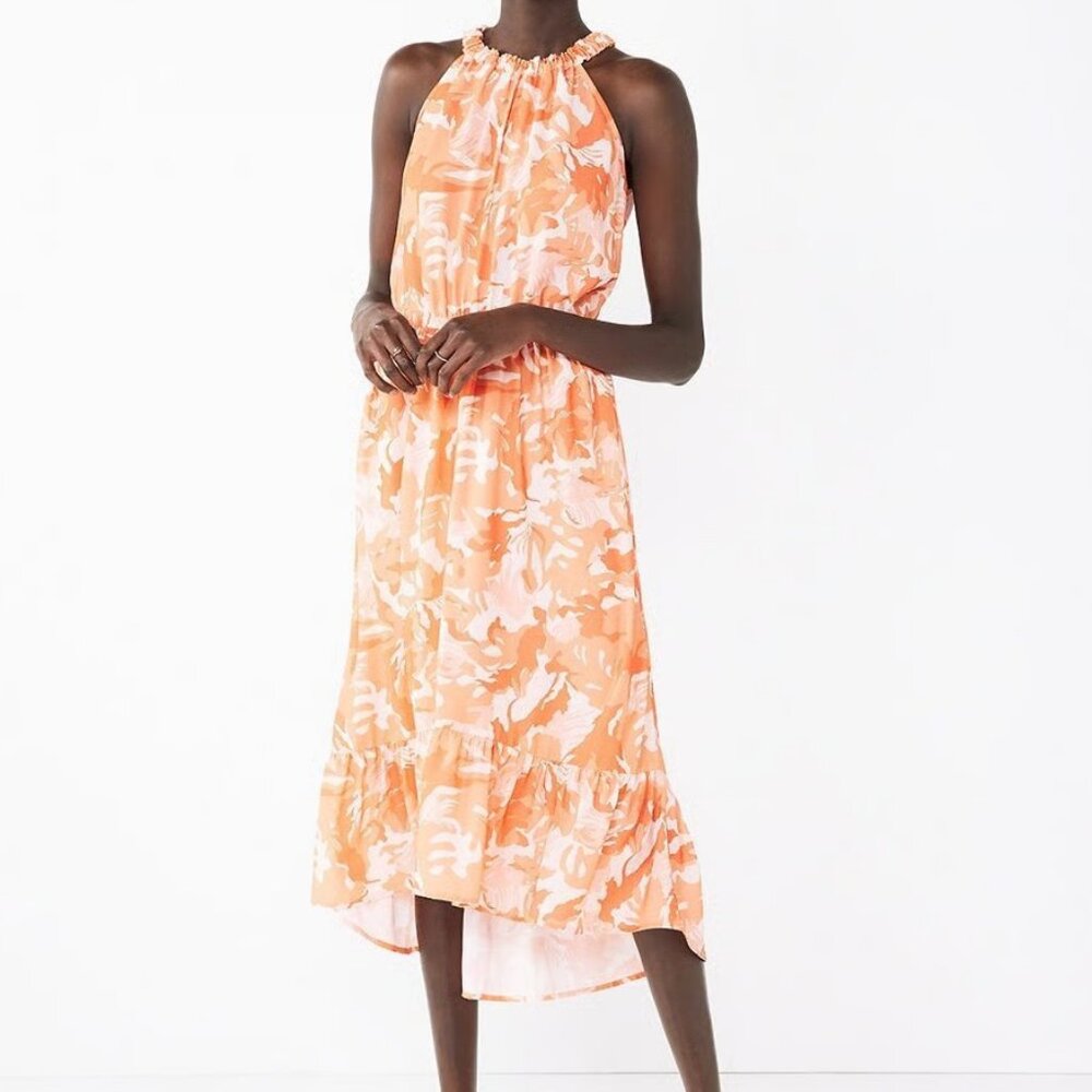 New With Tags Pink Nine West Camo Midi Dress